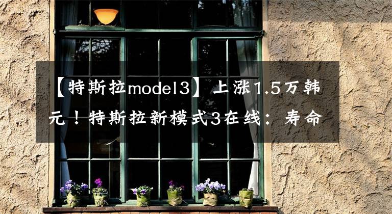 【特斯拉model3】上涨1.5万韩元！特斯拉新模式3在线：寿命增加，加速减弱。