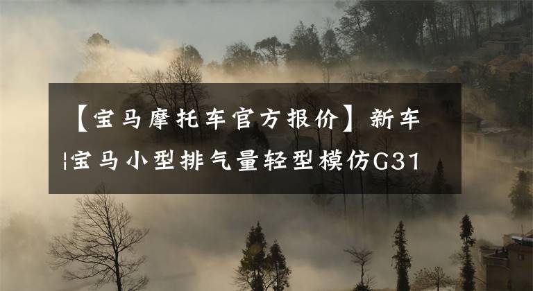 【宝马摩托车官方报价】新车|宝马小型排气量轻型模仿G310RR印度首发，售价2.4万韩元