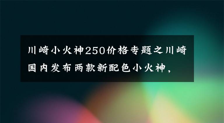 川崎小火神250价格专题之川崎国内发布两款新配色小火神，售价7.88万起