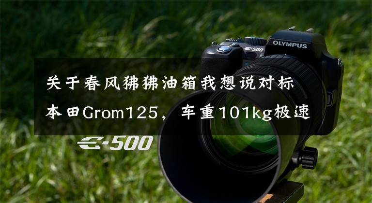 关于春风狒狒油箱我想说对标本田Grom125，车重101kg极速90，配7.5升油箱，最大马力9.5匹