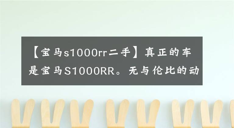 【宝马s1000rr二手】真正的车是宝马S1000RR。无与伦比的动态表现