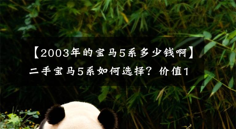 【2003年的宝马5系多少钱啊】二手宝马5系如何选择？价值10万韩元的宝马5系有助于轻松实现豪车梦