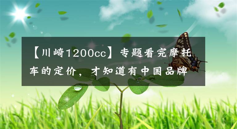 【川崎1200cc】专题看完摩托车的定价，才知道有中国品牌的汽车市场，有多幸福