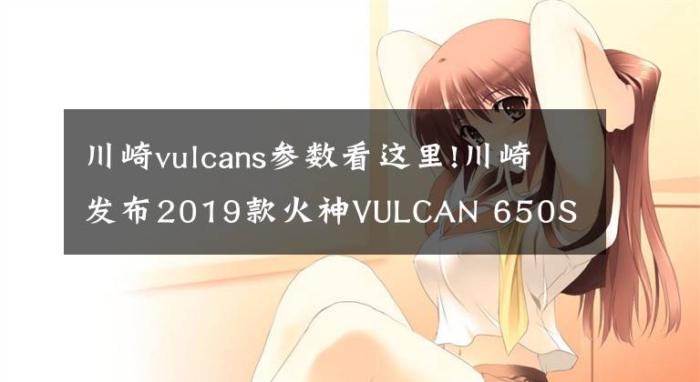 川崎vulcans参数看这里!川崎发布2019款火神VULCAN 650S