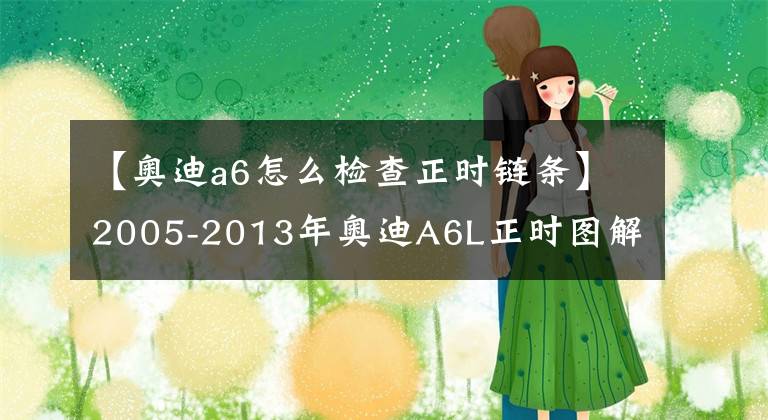 【奥迪a6怎么检查正时链条】2005-2013年奥迪A6L正时图解！