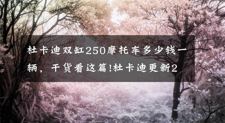 杜卡迪双缸250摩托车多少钱一辆，干货看这篇!杜卡迪更新2022年全系车型售价，平均涨幅3000元