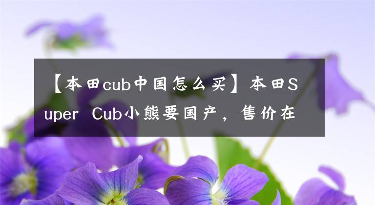【本田cub中国怎么买】本田Super  Cub小熊要国产，售价在一万韩元以内吗？