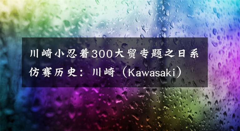 川崎小忍着300大贸专题之日系仿赛历史：川崎（Kawasaki）Ninja 250/300（下）