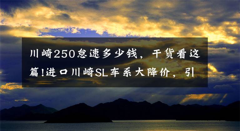 川崎250怠速多少钱，干货看这篇!进口川崎SL车系大降价，引燃进口摩托车降价战火（原创）