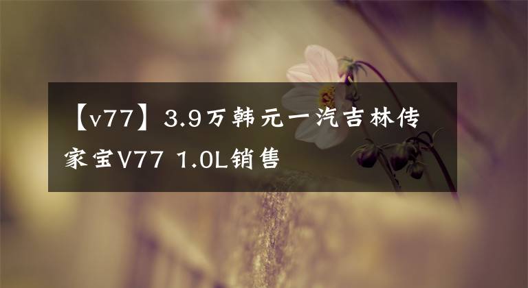 【v77】3.9万韩元一汽吉林传家宝V77 1.0L销售
