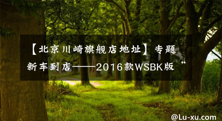 【北京川崎旗舰店地址】专题新车到店——2016款WSBK版“小忍者”来啦，酷不酷自己看