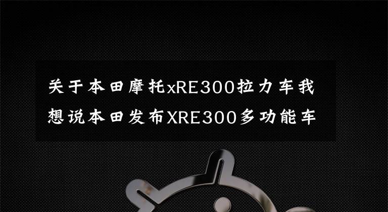 关于本田摩托xRE300拉力车我想说本田发布XRE300多功能车型，国内190会升级吗？