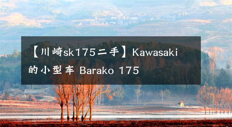 【川崎sk175二手】Kawasaki 的小型车 Barako 175