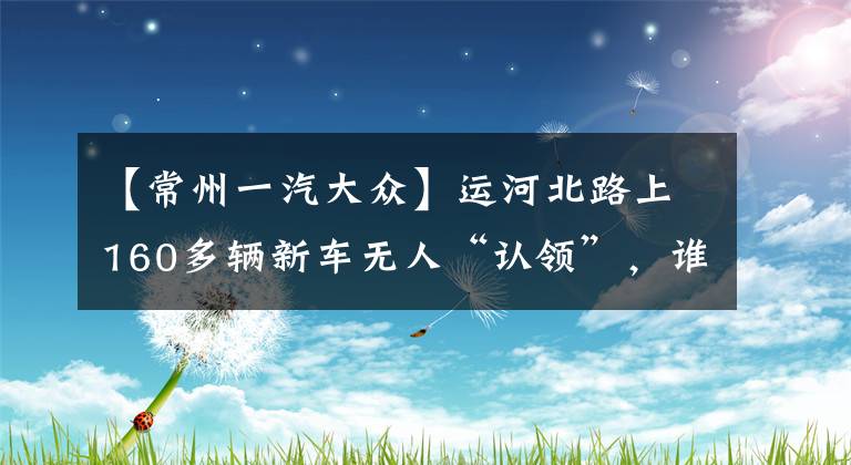 【常州一汽大众】运河北路上160多辆新车无人“认领”，谁这么壕？