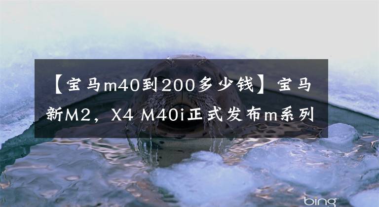 【宝马m40到200多少钱】宝马新M2，X4 M40i正式发布m系列再见m-晚上