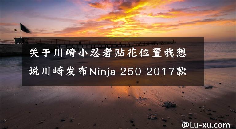 关于川崎小忍者贴花位置我想说川崎发布Ninja 250 2017款配色