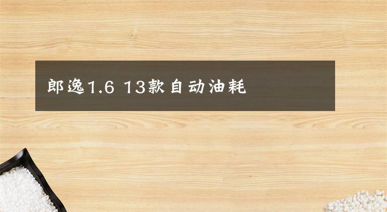 郎逸1.6 13款自动油耗文章配图