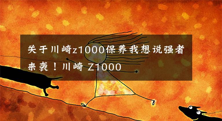 关于川崎z1000保养我想说强者来袭！川崎 Z1000