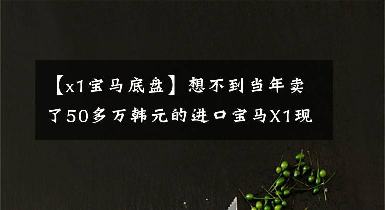 【x1宝马底盘】想不到当年卖了50多万韩元的进口宝马X1现在会被国产解体
