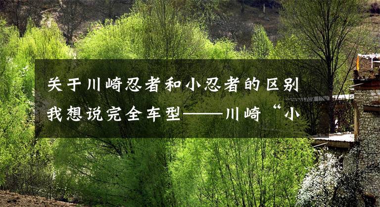 关于川崎忍者和小忍者的区别我想说完全车型——川崎“小忍者”你都看清了吗？