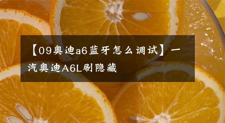 【09奥迪a6蓝牙怎么调试】一汽奥迪A6L刷隐藏