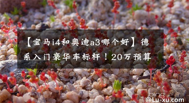 【宝马i4和奥迪a3哪个好】德系入门豪华车标杆！20万预算就能买！宝马1系、奥迪A3选谁？