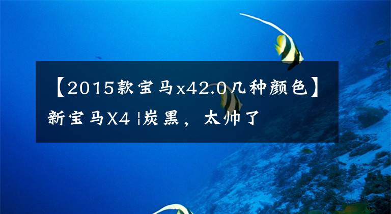 【2015款宝马x42.0几种颜色】新宝马X4 |炭黑，太帅了