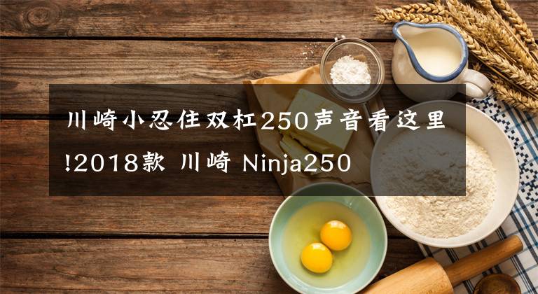 川崎小忍住双杠250声音看这里!2018款 川崎 Ninja250