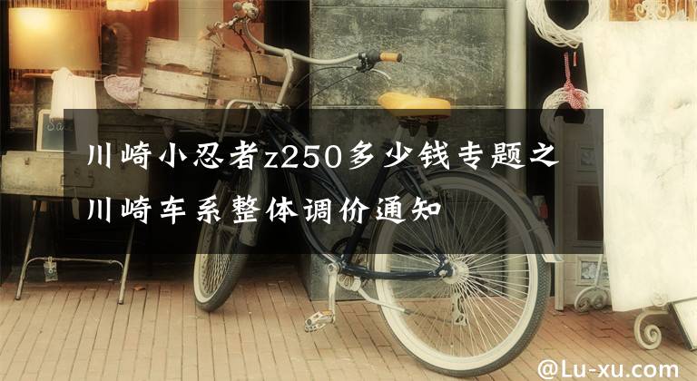 川崎小忍者z250多少钱专题之川崎车系整体调价通知