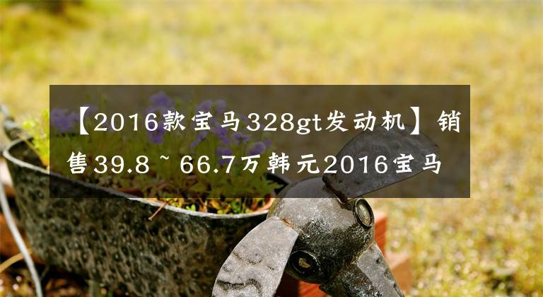 【2016款宝马328gt发动机】销售39.8 ~ 66.7万韩元2016宝马3系GT上市
