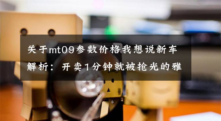 关于mt09参数价格我想说新车解析：开卖1分钟就被抢光的雅马哈MT-09有什么魔力？