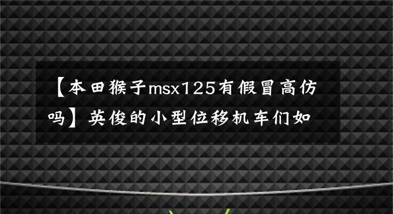 【本田猴子msx125有假冒高仿吗】英俊的小型位移机车们如果不再来中国，就没有机会了