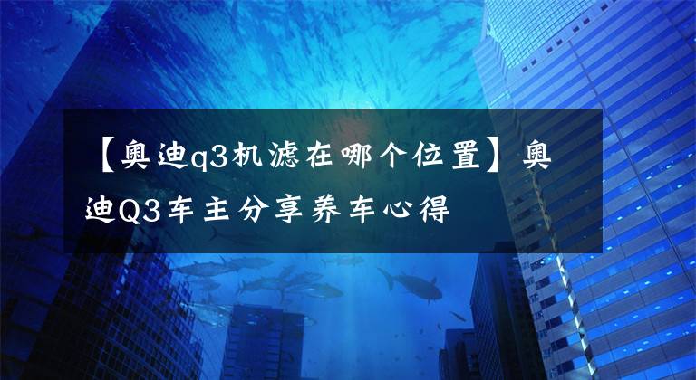 【奥迪q3机滤在哪个位置】奥迪Q3车主分享养车心得