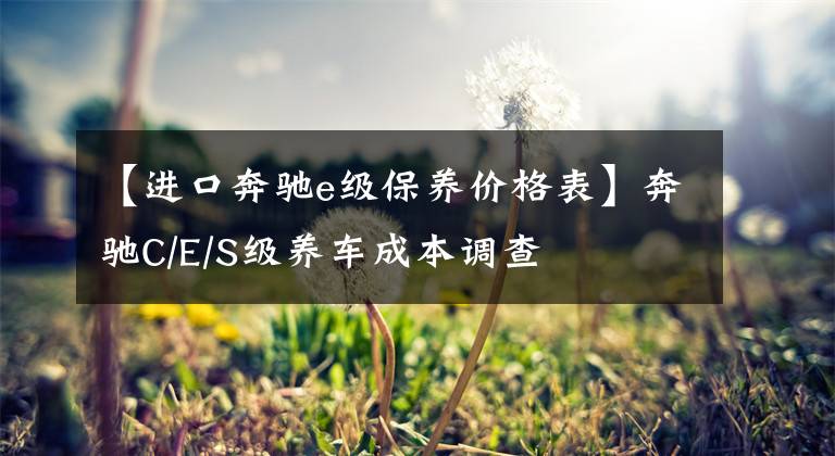 【进口奔驰e级保养价格表】奔驰C/E/S级养车成本调查