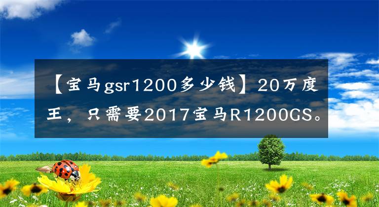 【宝马gsr1200多少钱】20万度王，只需要2017宝马R1200GS。