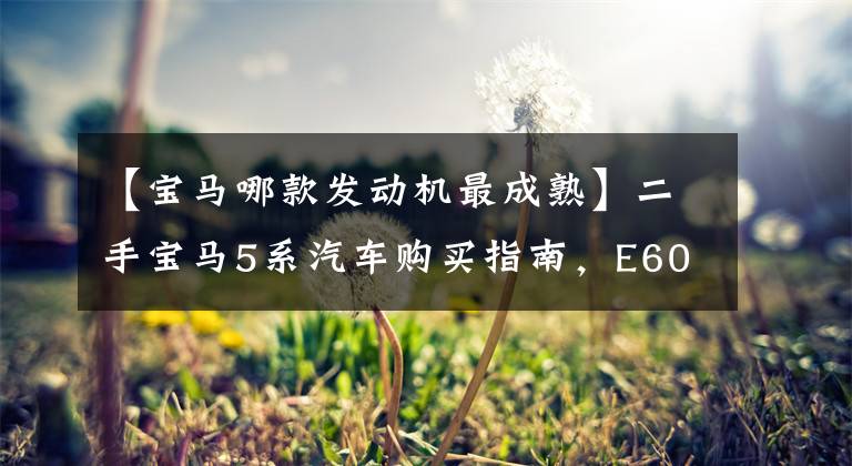 【宝马哪款发动机最成熟】二手宝马5系汽车购买指南，E60为什么被称为宝马经典？(上一篇文章)