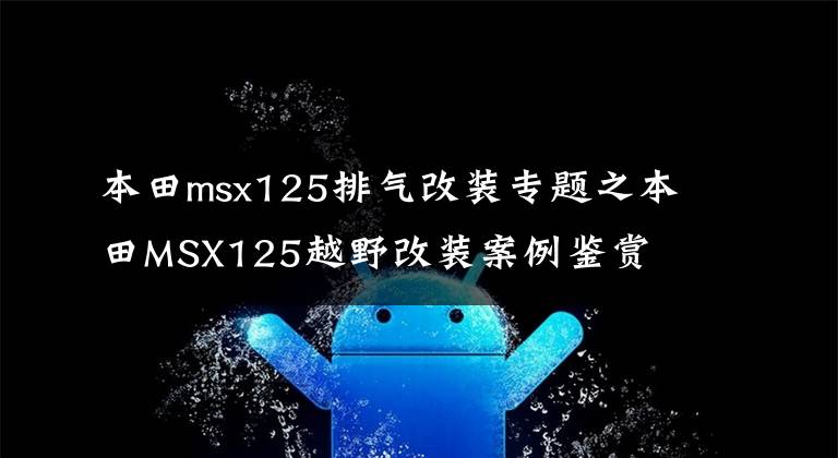 本田msx125排气改装专题之本田MSX125越野改装案例鉴赏