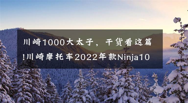 川崎1000大太子，干货看这篇!川崎摩托车2022年款Ninja1000SX 新色发布