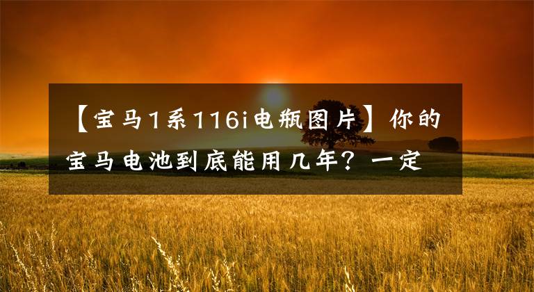 【宝马1系116i电瓶图片】你的宝马电池到底能用几年？一定要使用agm吗？不能换普通电池吗？