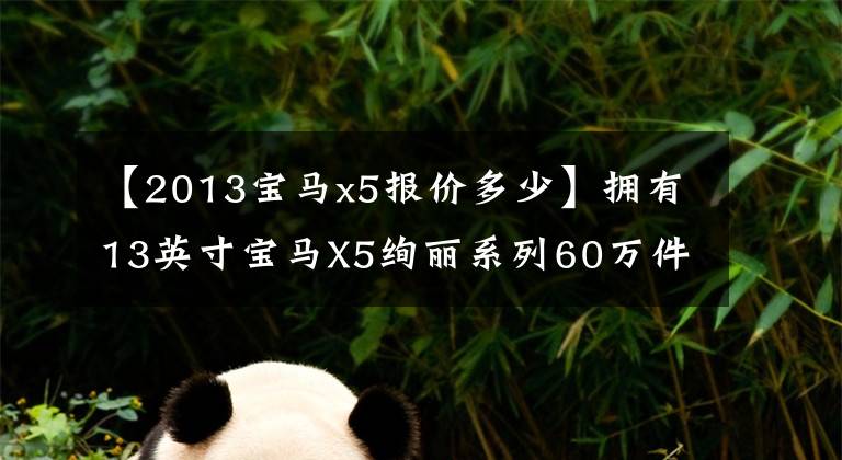 【2013宝马x5报价多少】拥有13英寸宝马X5绚丽系列60万件绝版豪华车