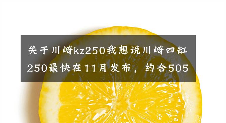 关于川崎kz250我想说川崎四缸250最快在11月发布，约合50500元起？