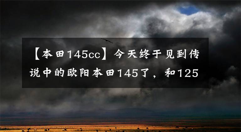 【本田145cc】今天终于见到传说中的欧阳本田145了，和125有什么区别吗？