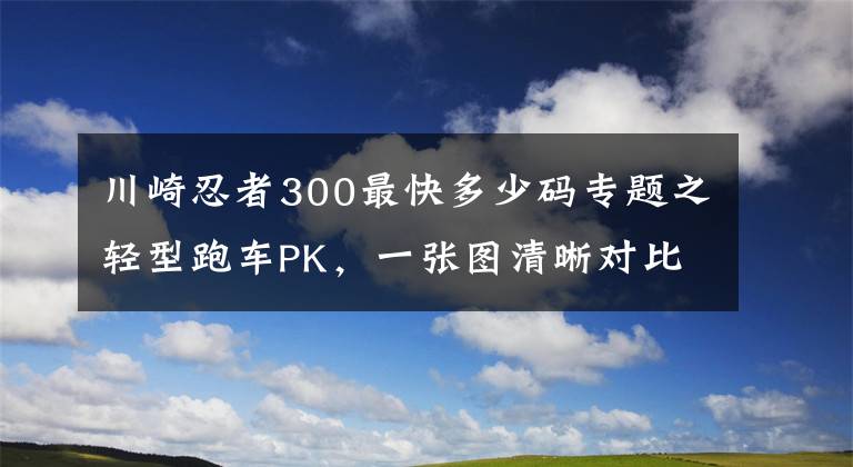 川崎忍者300最快多少码专题之轻型跑车PK，一张图清晰对比RC390、NINJA300、CBR250RR和R3