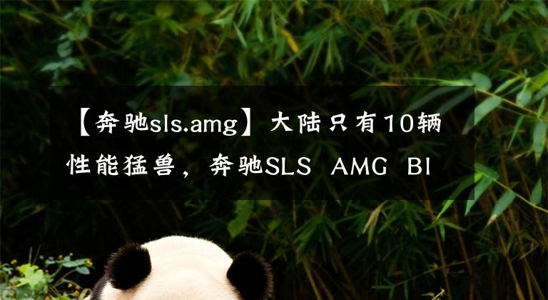 【奔驰sls.amg】大陆只有10辆性能猛兽，奔驰SLS  AMG  Black  Series