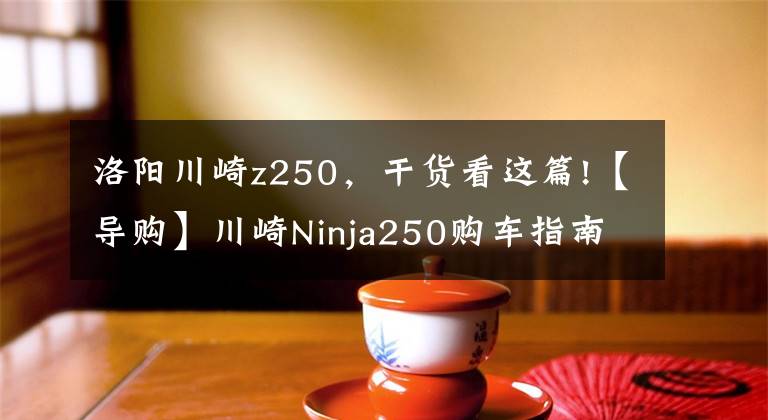 洛阳川崎z250，干货看这篇!【导购】川崎Ninja250购车指南 ABS更具优势
