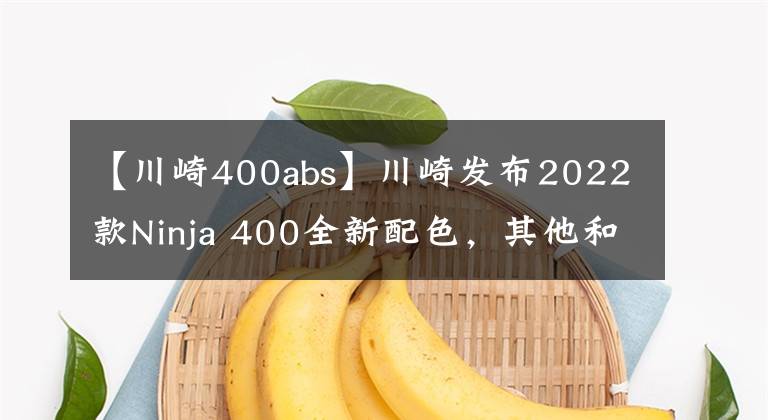 【川崎400abs】川崎发布2022款Ninja 400全新配色，其他和现售款保持一致
