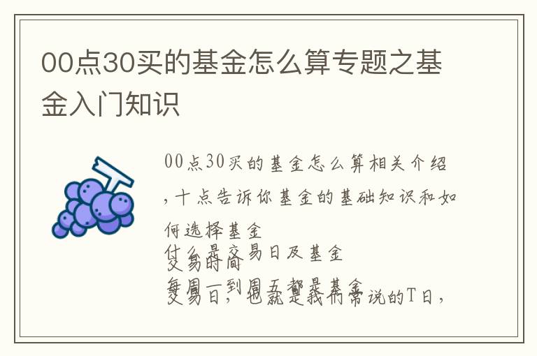 00点30买的基金怎么算专题之基金入门知识