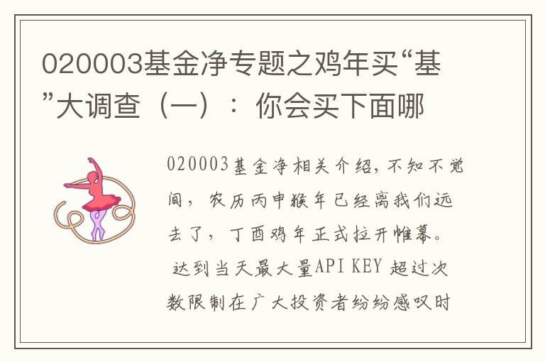 020003基金净专题之鸡年买“基”大调查（一）：你会买下面哪只混合基金？