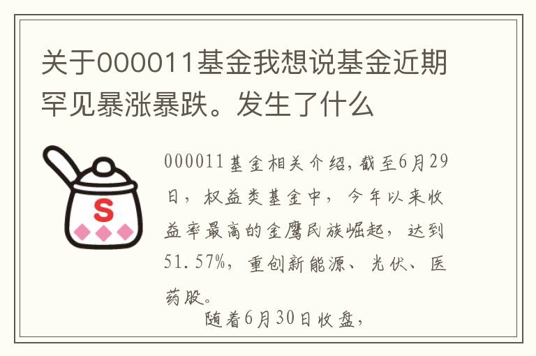 关于000011基金我想说基金近期罕见暴涨暴跌。发生了什么