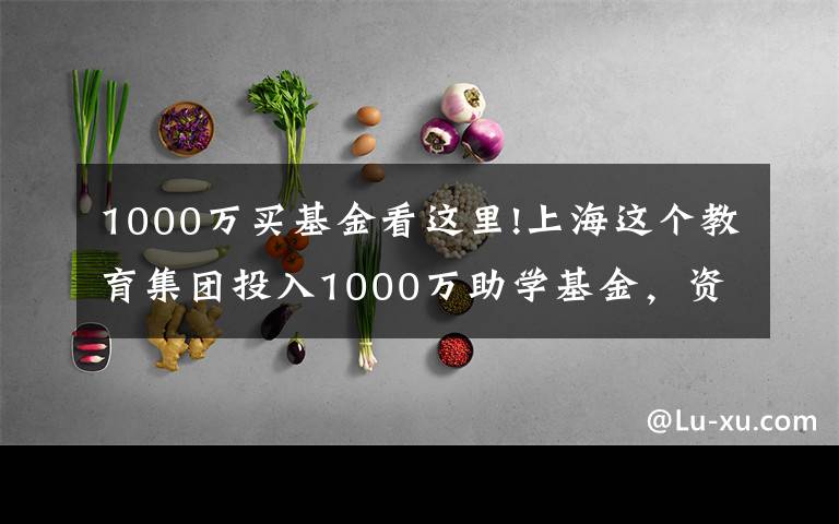 1000万买基金看这里!上海这个教育集团投入1000万助学基金，资助的高中生中99%就读重点大学